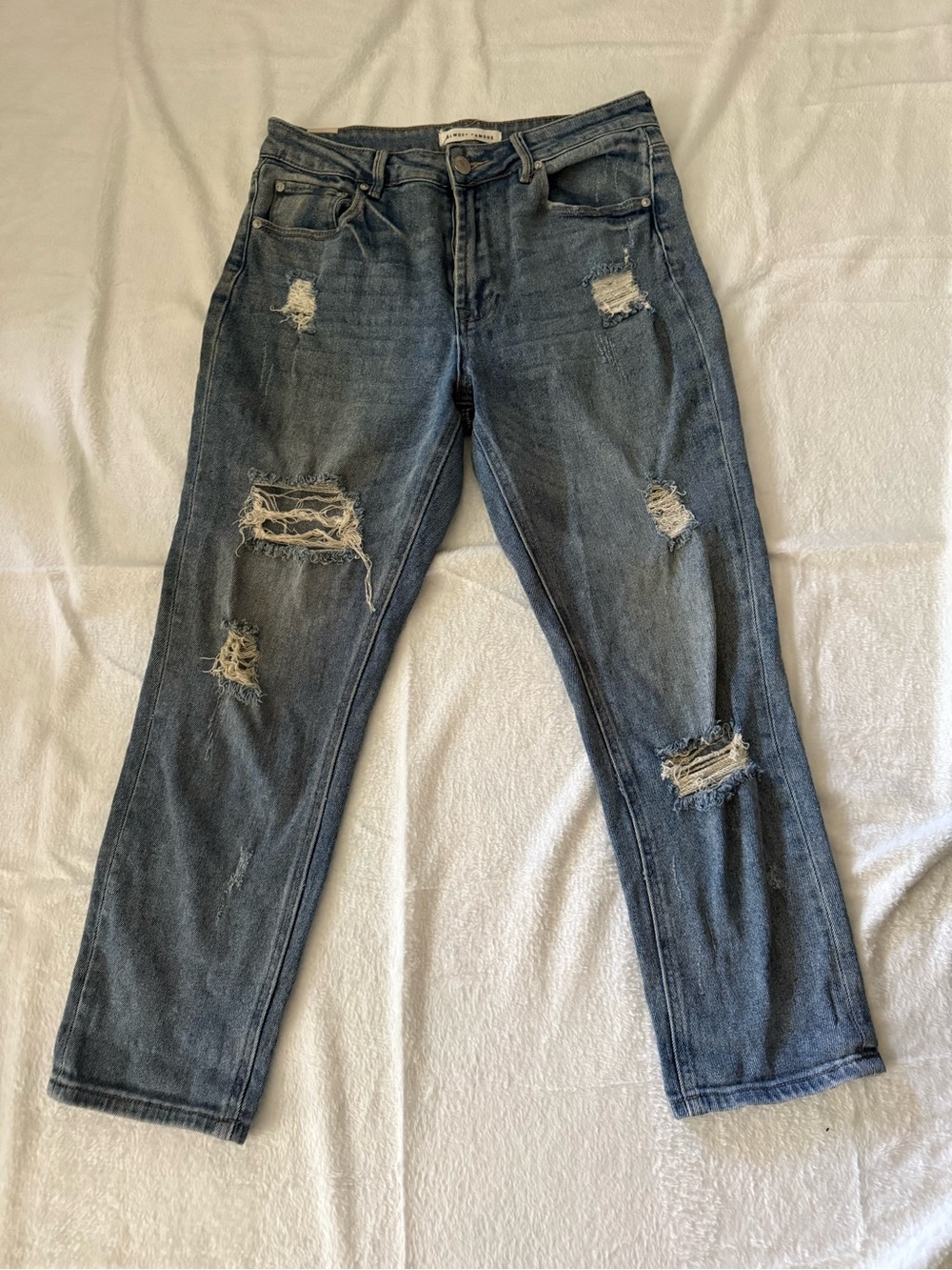 Almost Famous Women’s Ripped Denim Jeans